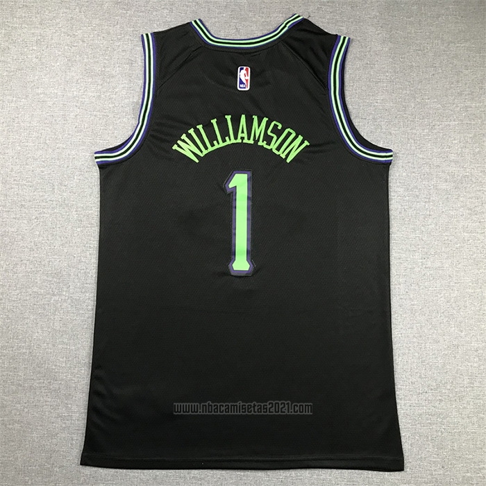 Camiseta New Orleans Pelicans Zion Williamson #1 Ciudad 2023-24 Negro